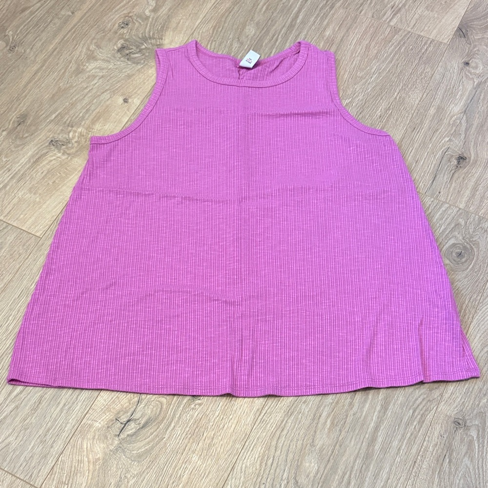 Old Navy Luxe Fuchsia Ribbed Tank